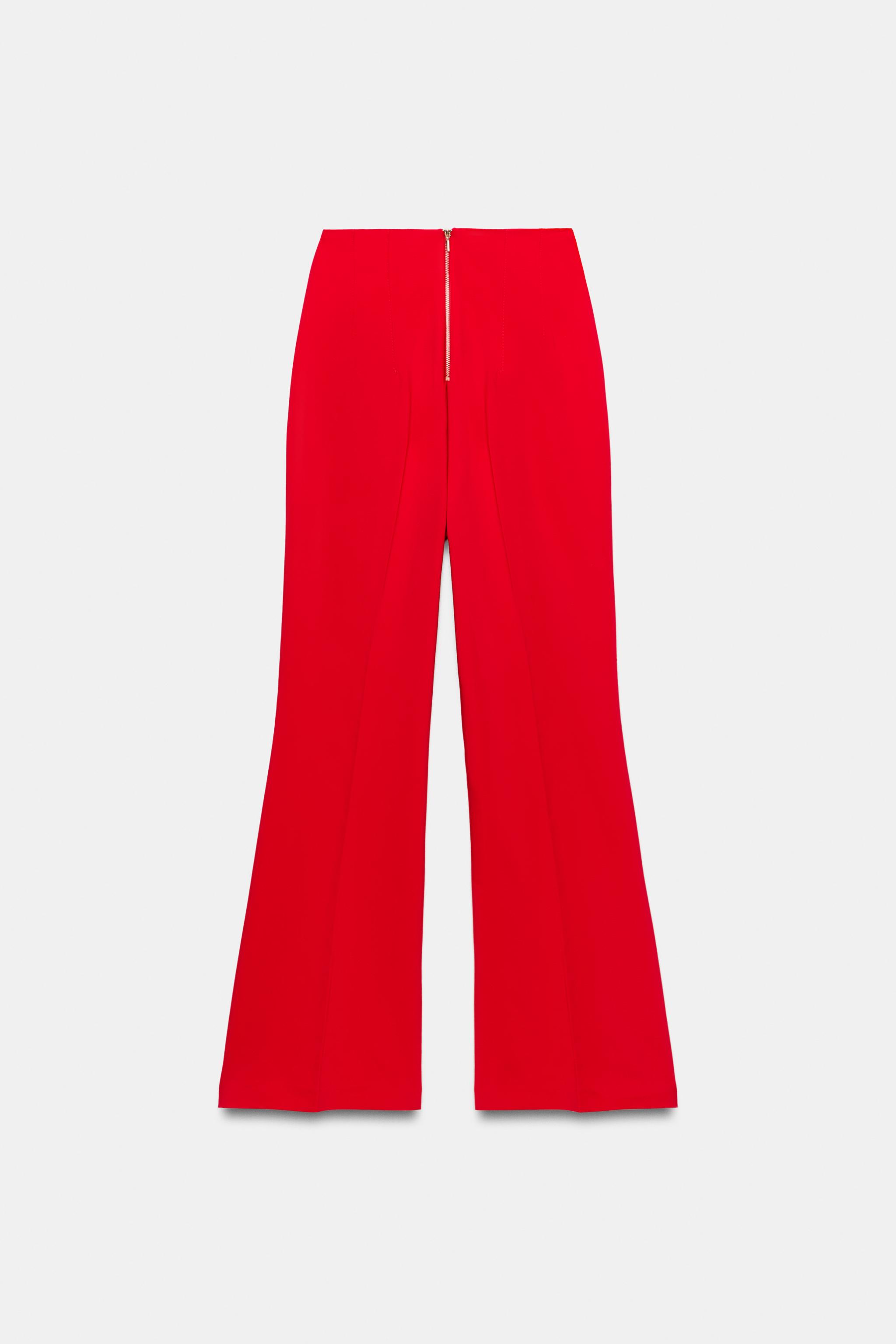 HIGH-WAISTED PANTS WITH BACK ZIP